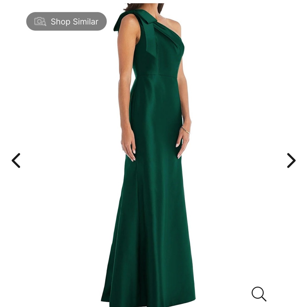 Alfred Sung Hunter Green Floor Length Dress Size 2
